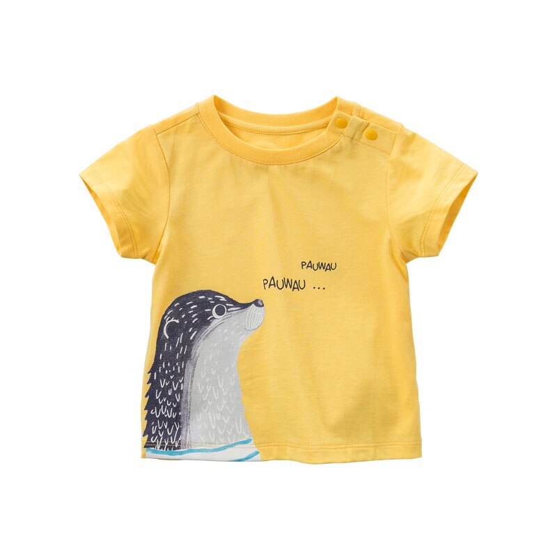 Dbm 10603 dave bella zomer baby jongenskleding kinderen print t-shirt baby peuter trui kinder t-shirts: Geel / 7t