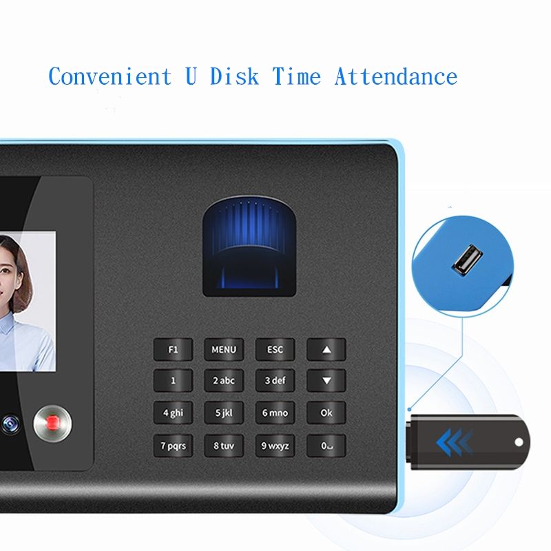 Biometric Face Recognition Fingerprint Time Password Attendance System Employee Office Control Time Clock Recorder Device