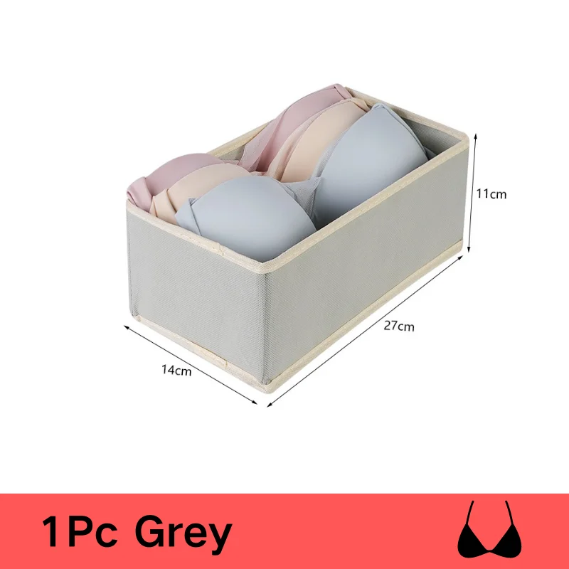 Drawer Underwear Storage Box Foldable Non-woven Storage Box Six-piece Set Underwear Bra Socks Drawer Storage Finishing Boxes: plum