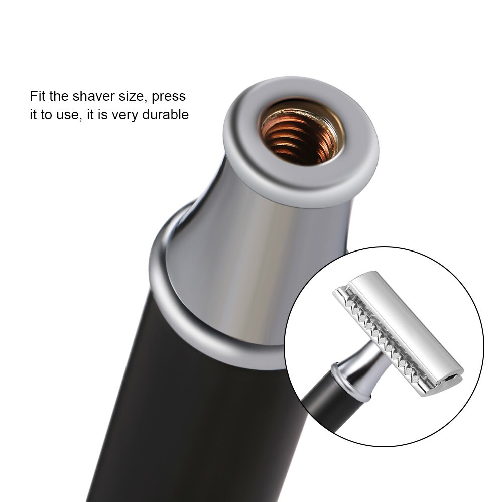 Portable 90 Mm Mini Short Handle Male Manual Trimmer Safety Razor Handle Comfortable Hand Shaver Beard Shaving Tool