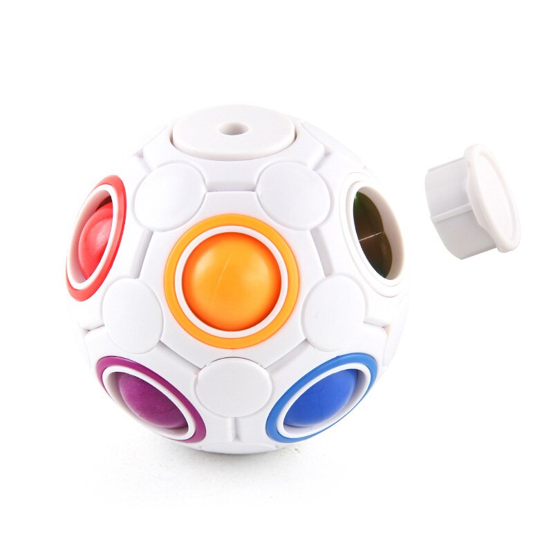 Regenbogen Puzzle Ball Würfel Magie Regenbogen Ball Bündel betonen zappeln Spinner Ball Gehirn Teaser Spiele Zappeln Spielzeug freundlicher Erwachsene 1Stck