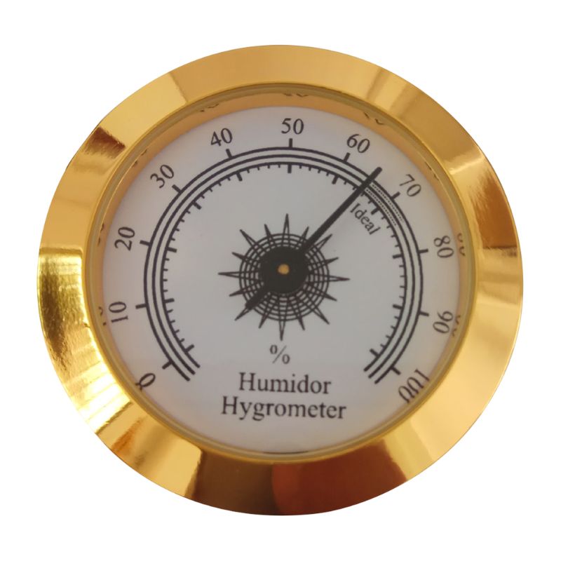 Hygrometer Round Analog Hygrometer for Cigar Humidor Guitar Cabinets 50mm Diameter