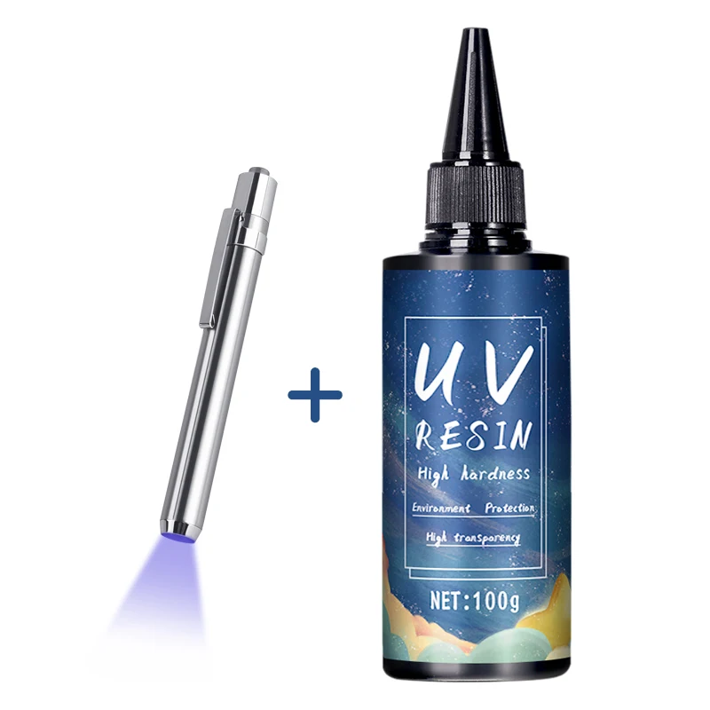 Pegamento de resina UV para joyería DIY, resina epoxi y lámpara UV Alta transparencia Secado rápido Alta dureza, 20 g, 50 g, 100 g, 250 g, 1000 g: Morado