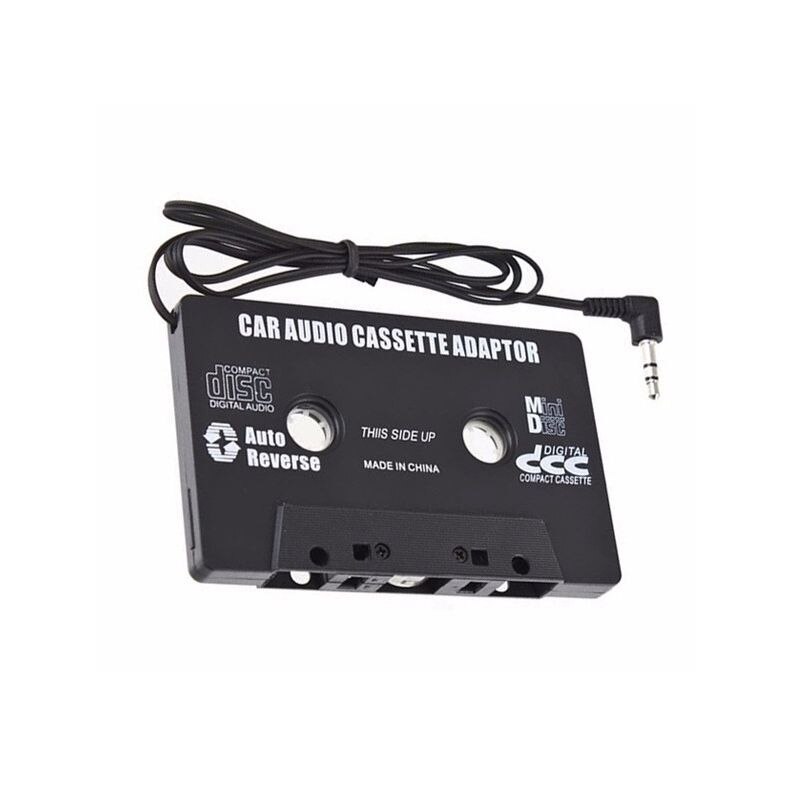 Bil sort kassettebåndadapter til  mp3 ipod nani cd md