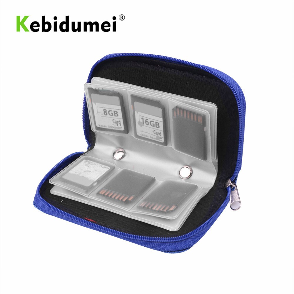 Kebidumei Geheugenkaart Case Opslag Draagtas Houder Portemonnee 22slots Voor CF/SD//MS/DS Game Accessoire geheugen Protector Geheugenkaarten