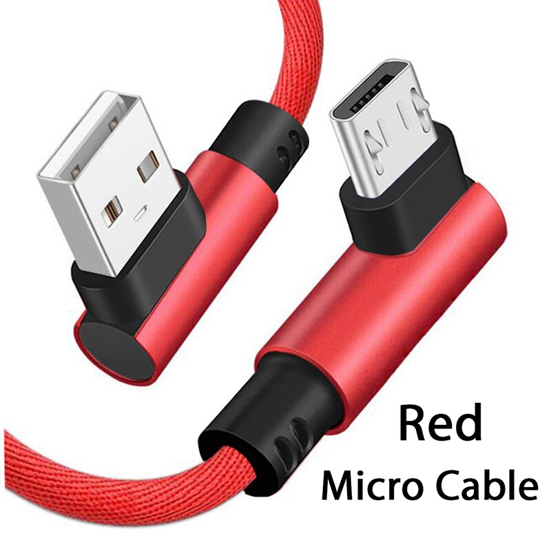 Cabo de carregamento rápido do cabo de dados do usb do carregador micro usb cabo de carregamento rápido para cabos 1m 2m do telefone móvel de samsung htc android: Red Mlcro / 1m