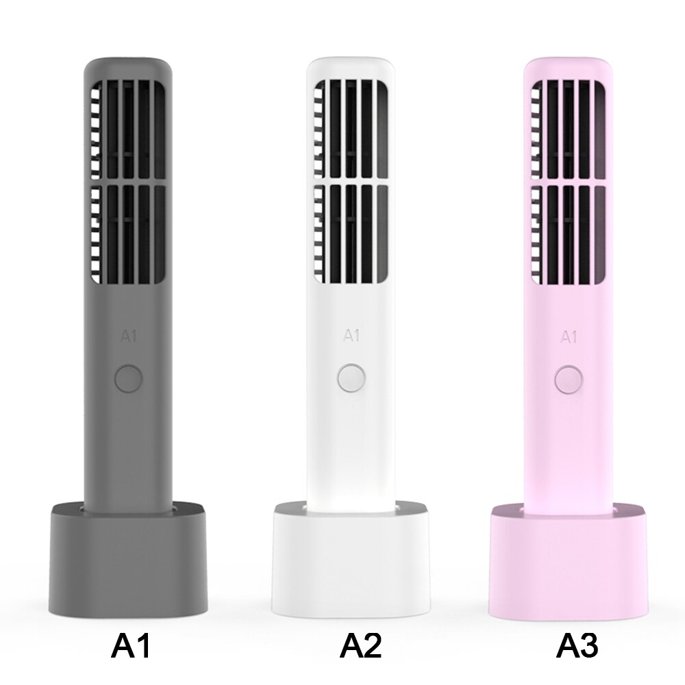USB Vertical Bladeless Fan Mini Air Conditioner Fan Desk Cooling Fan Ventilator for Home Office Summer Ventilator Appliances