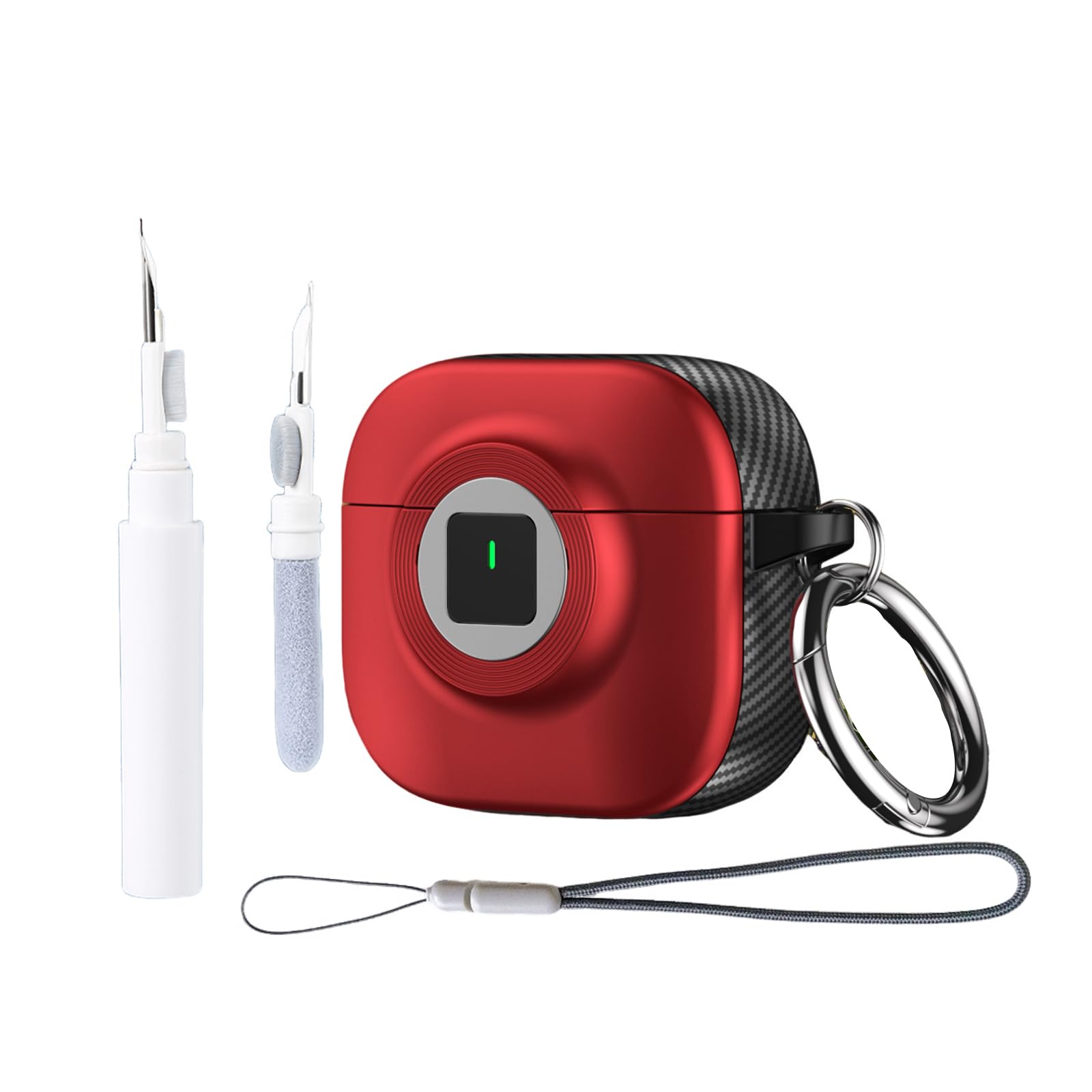 Étuis de verrouillage pour AirPods 4, étui ANC, étui cool mignon, housse de protection d'appareil photo avec lanière porte-clés et kit de nettoyage pour AirPods 4