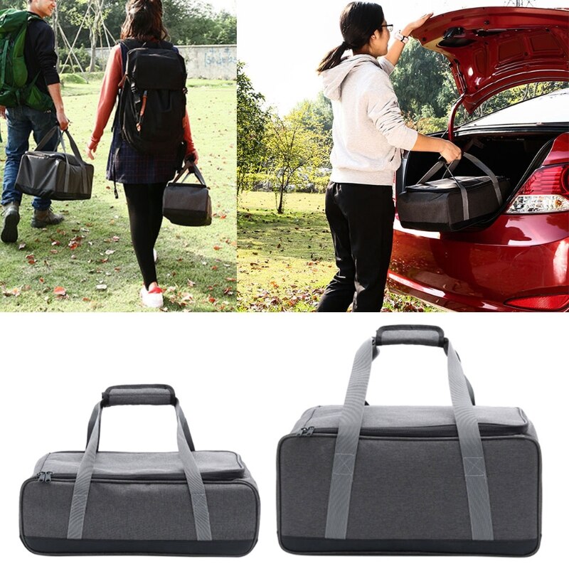 Draagbare Thermisch Geïsoleerde Lunchbox Tas - Bento Pouch Diner Container - Voedsel Opslag Tas