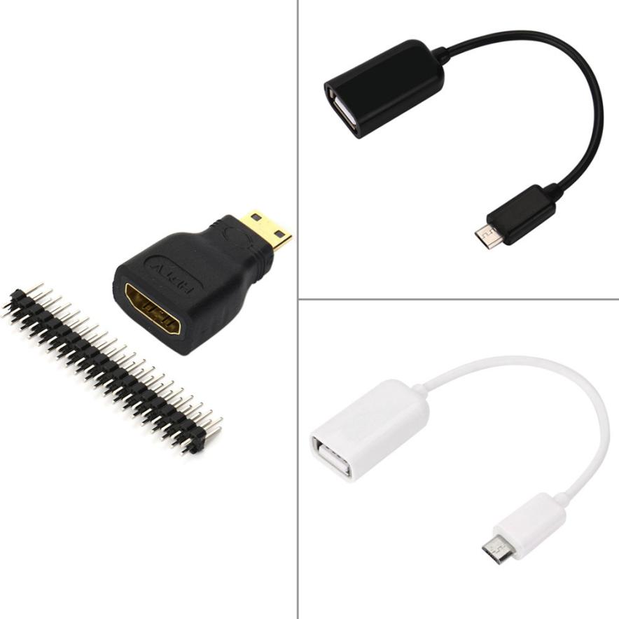 Raspberry Pi Nul Mini-HDMI Male Naar HDMI Vrouwelijke + Micro USB Naar USB + Mannelijke GPIO hoge- speed data transfer