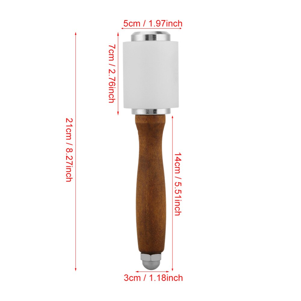 2 soorten Leather Nylon Hamer Houten Handvat Lederen Carving Mallet Lederen Leng Cut Gehakte Houten Handvat
