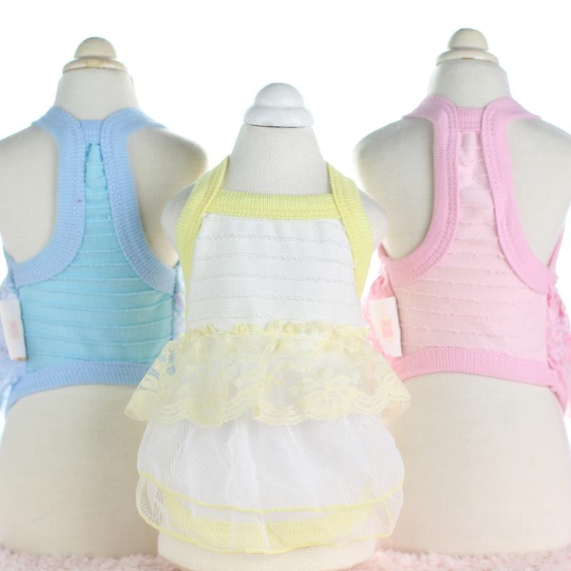 Süße Prinzessin Spitze Mädchen Hund Kleider Kleidung für Hunde Katze Tragen Produkte für Haustiere Yorkie Malteser Chiwawa Frühling Sommer