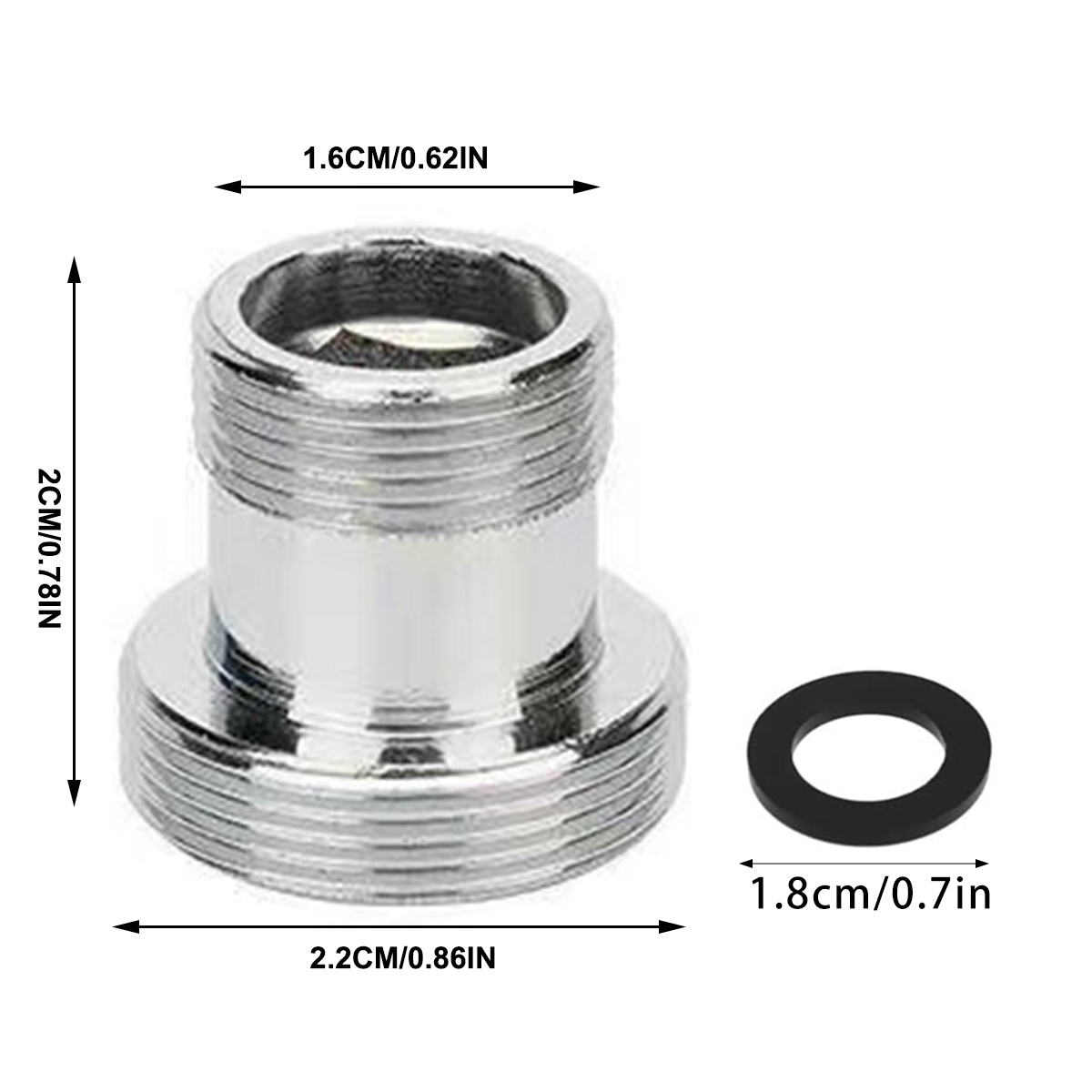 Verlängertes M22 Wechsel auf 16 18 20 22 24 mm männlich X männlich Wasserhahn-Adapter Küche Badezimmer Messing Wasserbandverbindung Kupfer: Gold