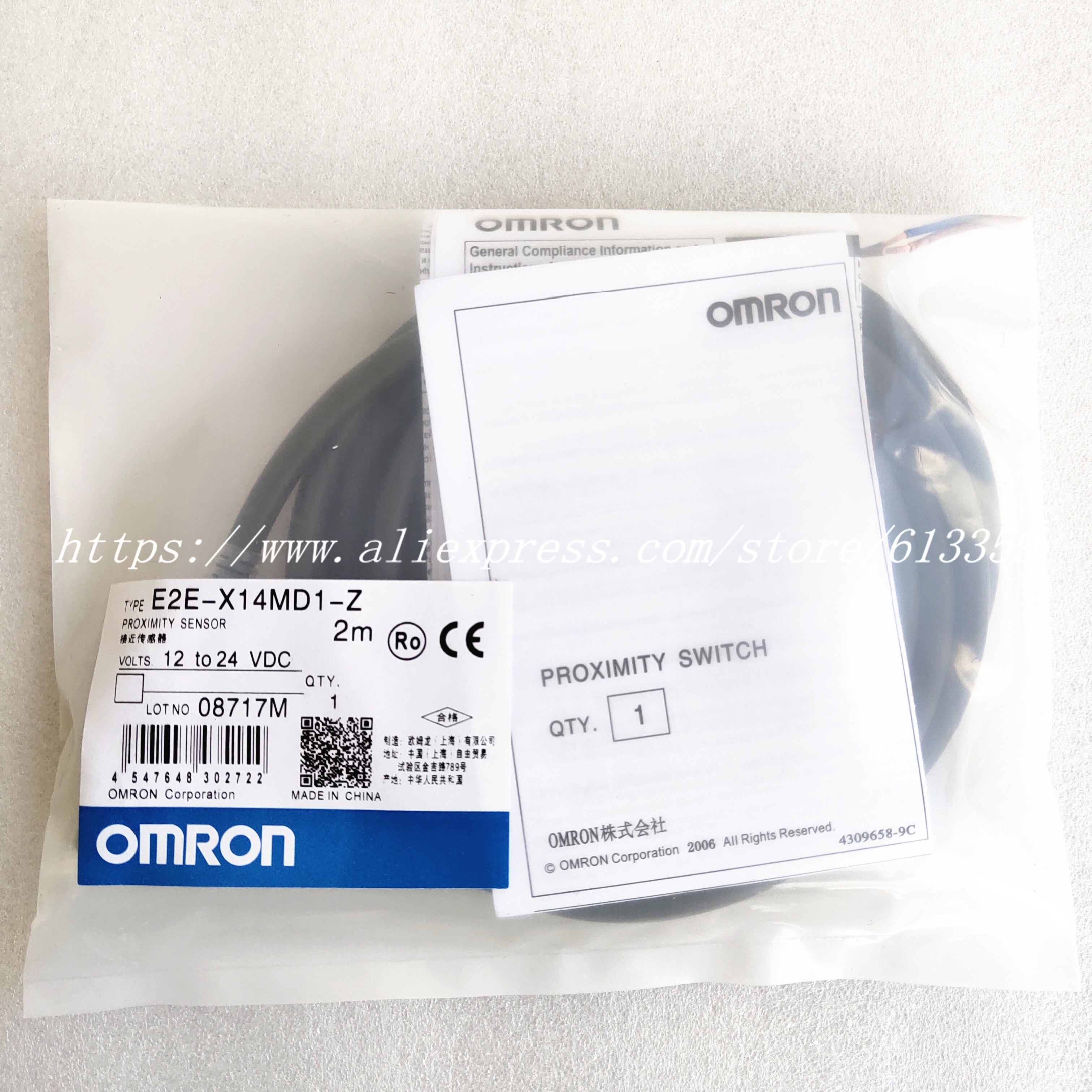 E2E-X2D1-N E2E-X3D1-N E2E-X7D1-N E2E-X14MD1/X8MD1-Z Omron Proximity Switch Sensor Warranty For One Year