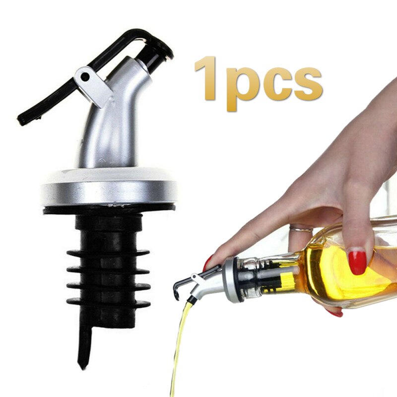 Tapón de la botella de aceite bloqueo sello de enchufe a prueba de fugas de alimentaria boquilla de plástico pulverizador de licor dosificador de vino vertedores cocina Bar herramientas: 1pcs