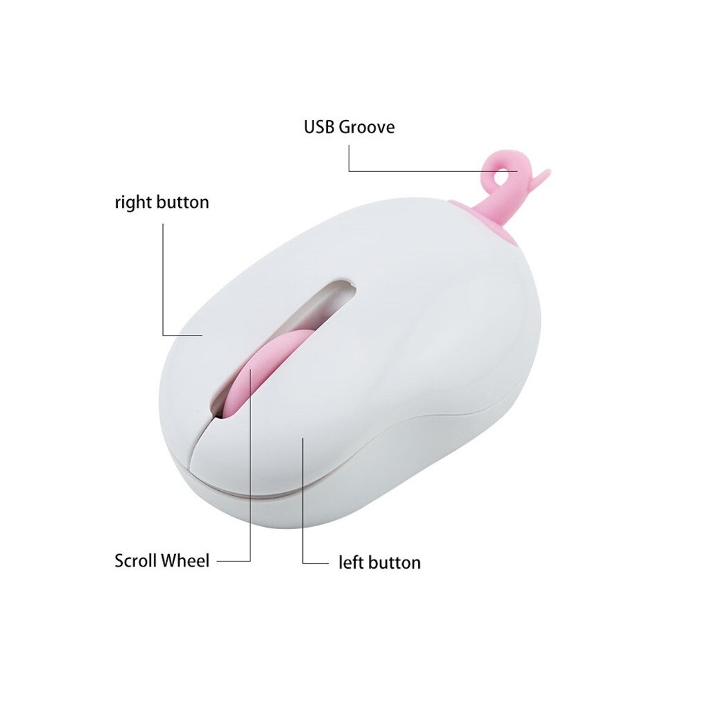 Portable Mini Mute Wireless Mouse 2.4Ghz Wireless Computer Gaming Mouse 1200DPI Cute Pig Mice Souris Sans Fil Pour Pc