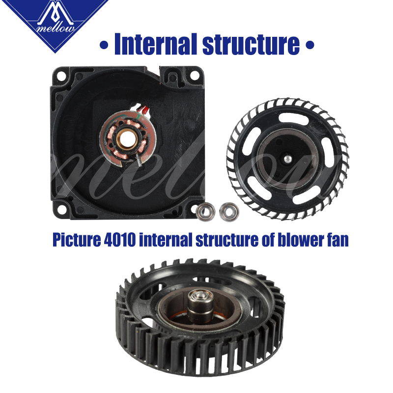1szt 12V/24V 6010 Wentylator DC Drukarka 3D Małe chłodzenie Podwójny niedźwiedź kulkowy 60x60x10mm Chłodzenie Wytłaczarka Hotend Specjalny mały wentylator 2 przewody
