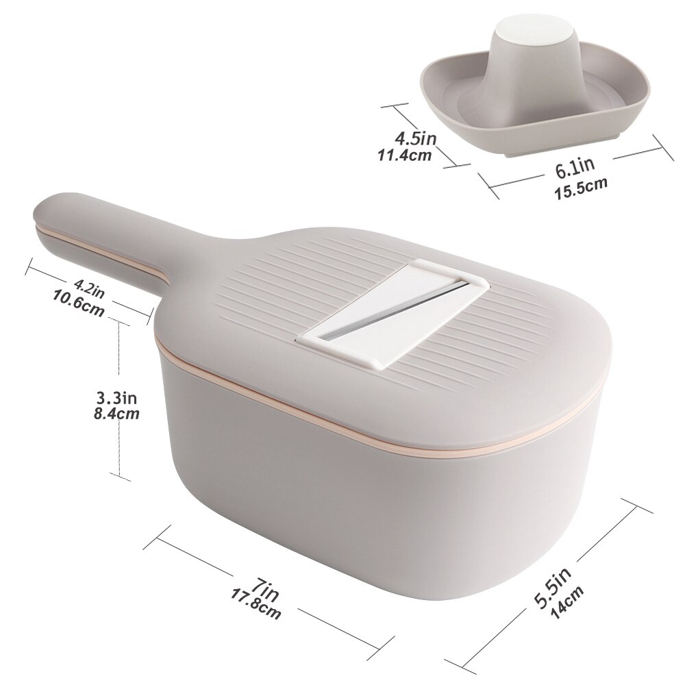 Seacreating 4 Blades Vegetable Chopper Dicer Mandoline Slicer Food Chopper Vegetable Spiralizer Vegetable Slicer Onion Chopper