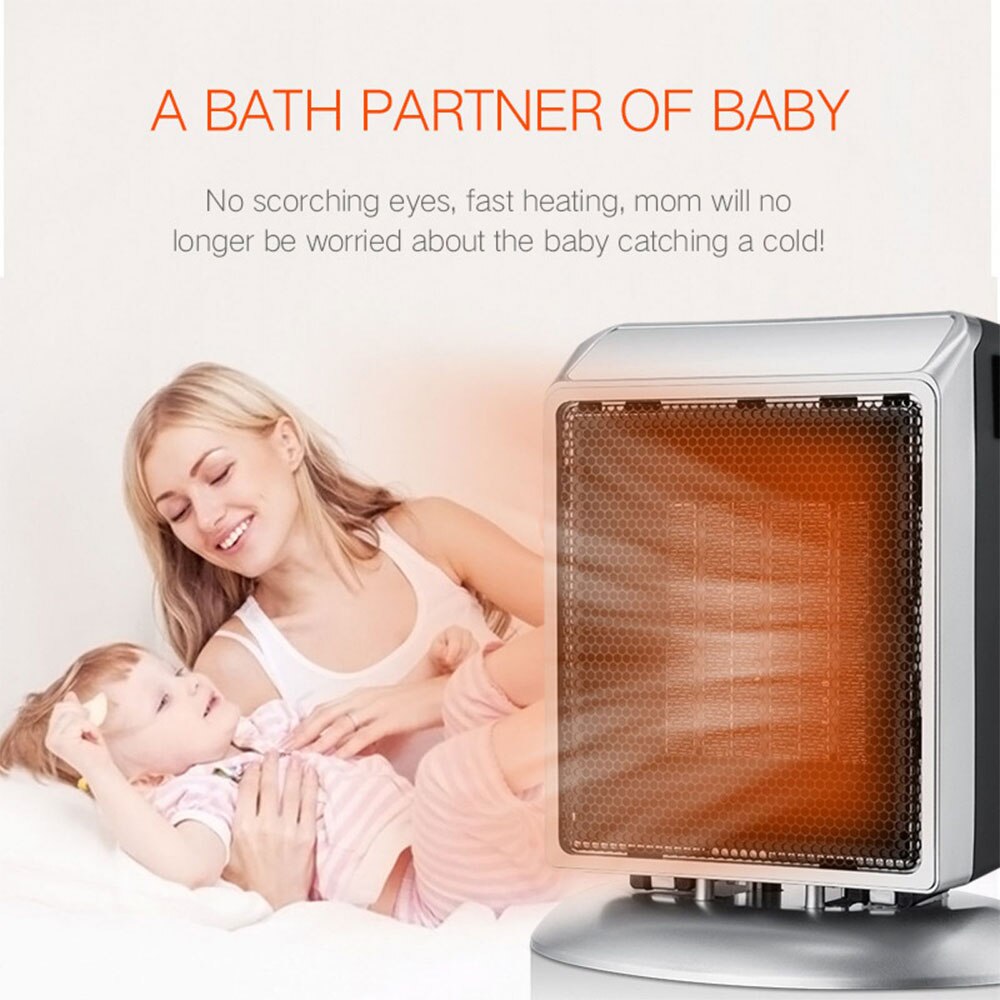 900/1200W Mini Electric Heater EU US JA UK Plug Portable Fan Heater Heating Radiator Thermostat Home Blower Calefactor Electrico