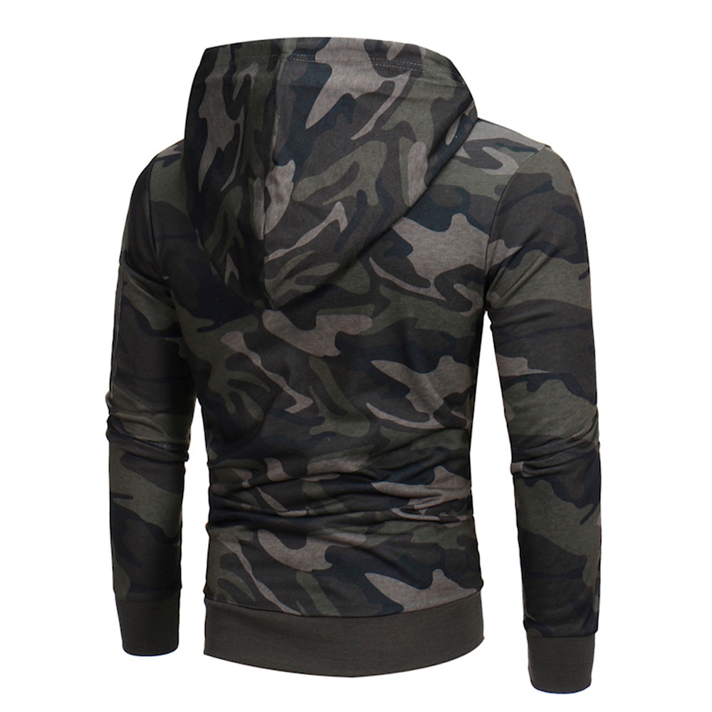 Cool sudaderas con capucha sudadera para hombre Casual de manga larga Sudadera con capucha Camouflage Tops chaqueta abrigo prendas de vestir толстовка мужская @ 40