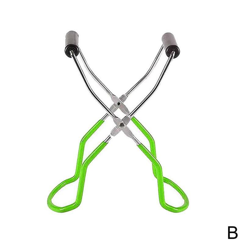 Breed-Neus Tang Brede Mond Klem Voor Blikjes, pannen En Gerechten Inblikken Pot Lifter Met Handgreep Staal Kan Tang Clip: green