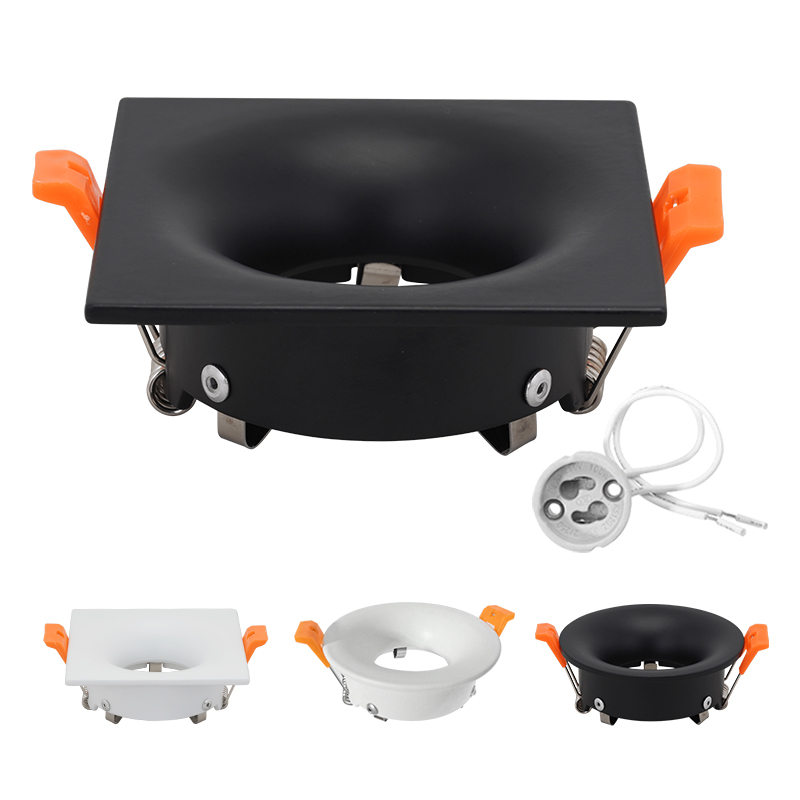 2022led Module Mr16 Anti-Glare Led Spotlight Armatuur Aluminium Ronde Vierkante Gu10 Embedded Led Downlight Frame