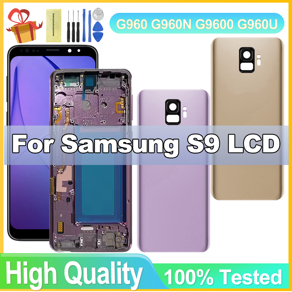 100% Tested Display For Samsung Galaxy S9 LCD With Digitizer Touch Screen Assembly SM-G960FD S9 G960 LCD with Frame Replacement