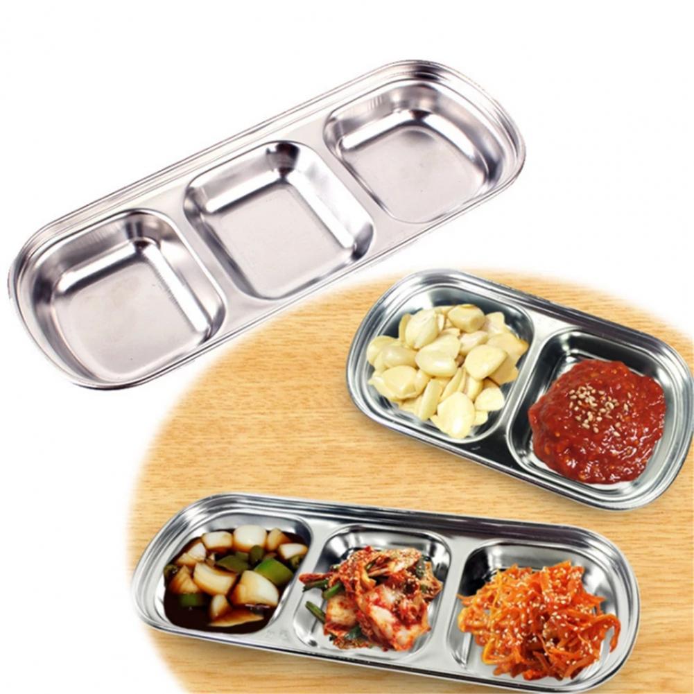 Disque de trempage pour Barbecue en acier inoxydable, assiette à Sauce, plat d&#39;assaisonnement, outil de cuisine