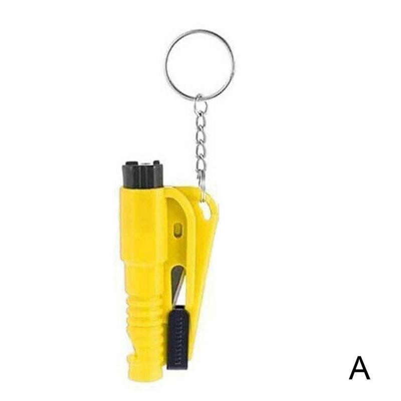 Auto Emergency Mini Veiligheid Hamer Sleutelhanger Auto Raam Ontsnappen Hamer Riem Levensreddende Seat Cutter Breaker Glas Rescue Auto T N2W0: Green