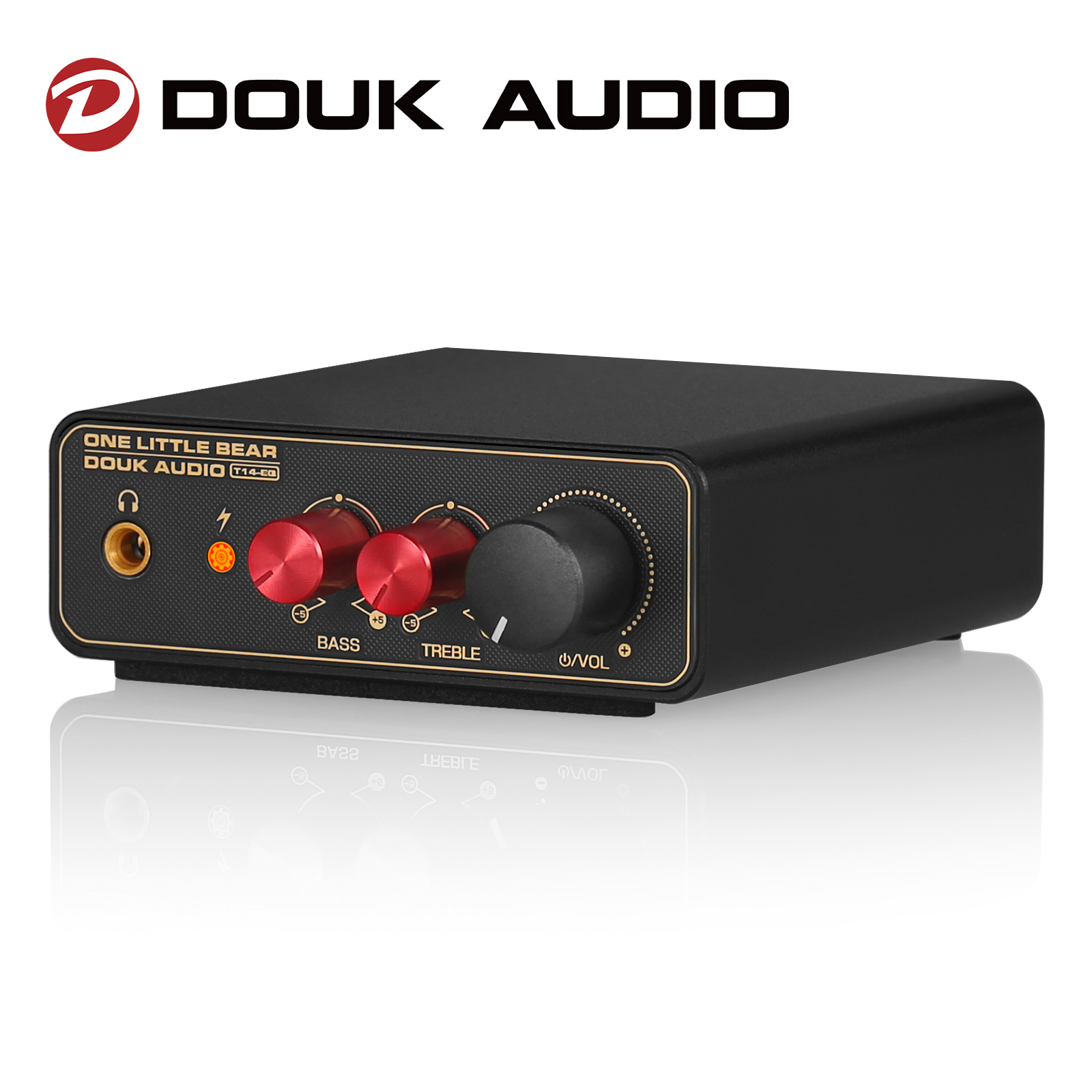 Douk Audio T14-EQ Stereo RIAA MM/MC Phono Bühnenvorverstärker Heim-Plattenspieler Vorverstärker mit 3,5-mm-Kopfhörerverstärker