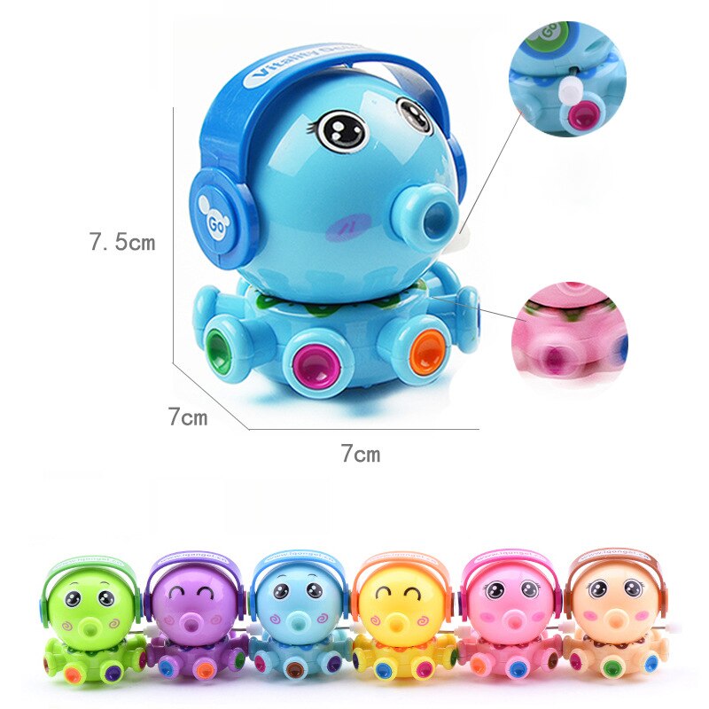 1PC Baby Children&#39;s Funny Wind-up Toys Kids Spring Clockwork Toy Mini Pull Back Cycling Pig/dinosaur/elephant/monkey Wind Up Toy: K-Random Color