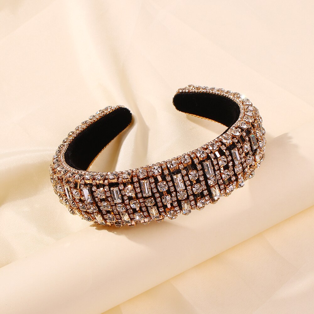 Mulheres coroa bandana menina senhoras strass hairbands cristal cheia hoop cabelo headwear festa de casamento acessórios para o cabelo ornamentos