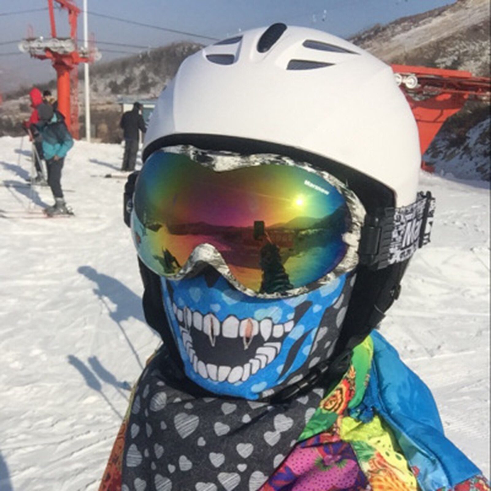 Berretto di sicurezza per casco da sci da ciclismo unisex antivento per adulti Snowboard da neve casco leggero modellato integrato per uomo donna bambini