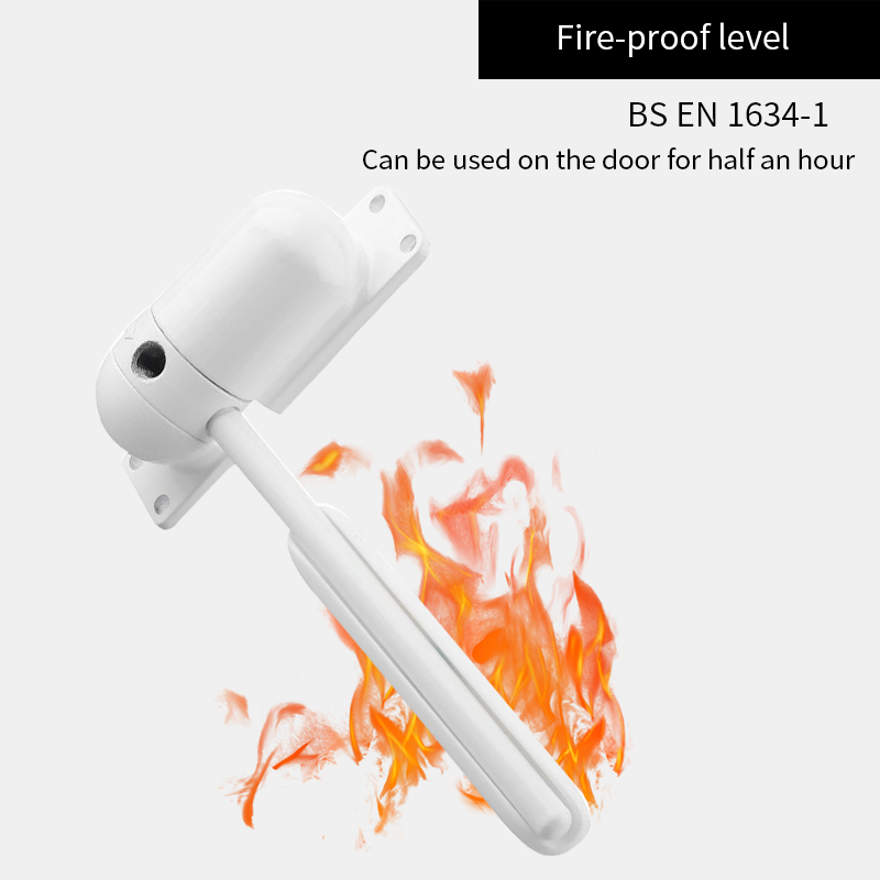 20-70Kg Wit Zinklegering Verstelbare Opbouw Automatische Voorjaar Sluiten Deurdranger Brandwerende Deur Stopper Deur hardware