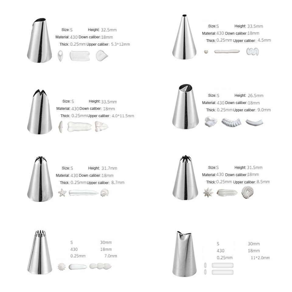 14pcs Flower Russian Piping Tips Cake Icing Piping Nozzles Ball DIY Baking Cake Rose Making Decorating Supplies Kits