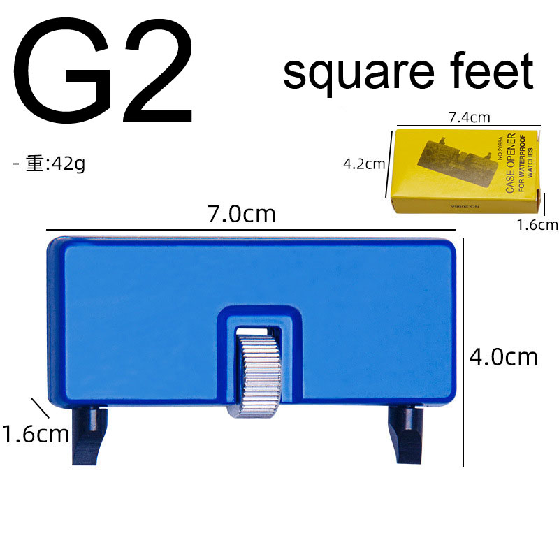 Massief Stalen Horloge Back Cover Opener Gereedschap 2 3 Klauwen Schroef Horloge Case Remover Open Wrench Horlogemaker Repair Tool Kit set: G2 square feet