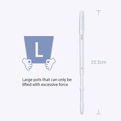 Sostee Aquameter, Sensor de humedad del suelo para plantas en macetas, comprobador de riego, sonda, (Blanco/verde, Grande/mediano/Pequeño, rellenable): Large White
