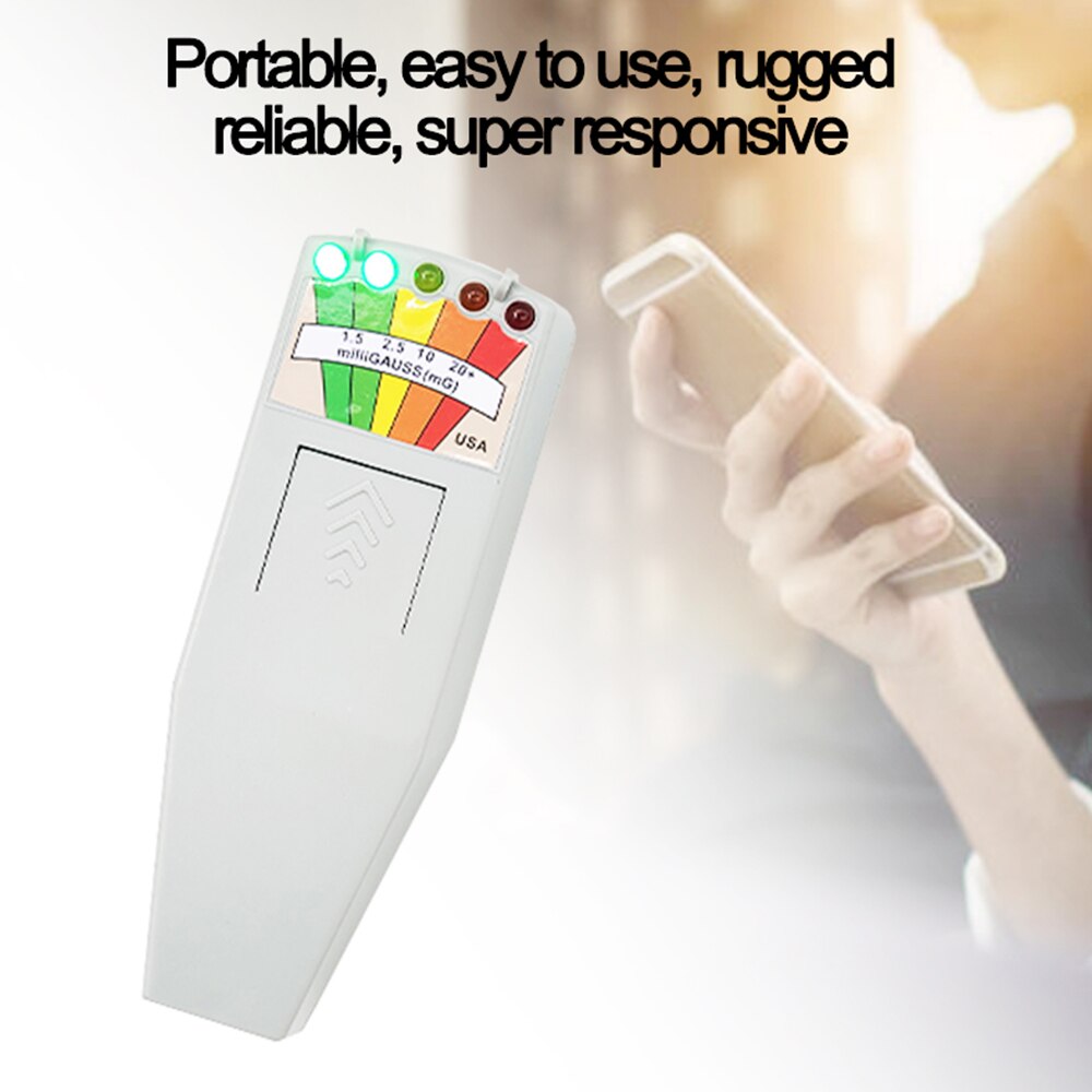 LCD Digital Handheld EMF Meter Electromagnetic Radiation Detectors Dosimeter Tester for electric field radiation magnetic field: white