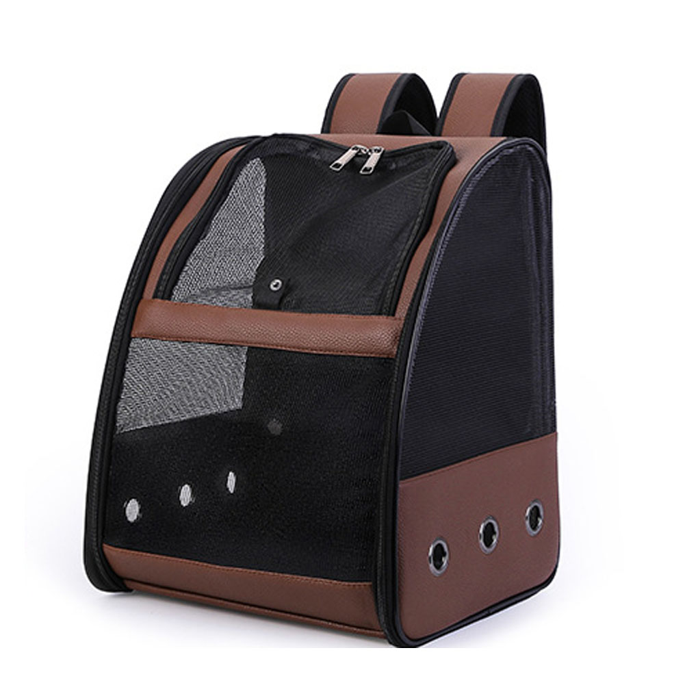 Mochila para mascotas bolsa de viaje jaula accesorios transportador plegable malla grande cremallera Aire Libre pájaro loro transpirable ventilado