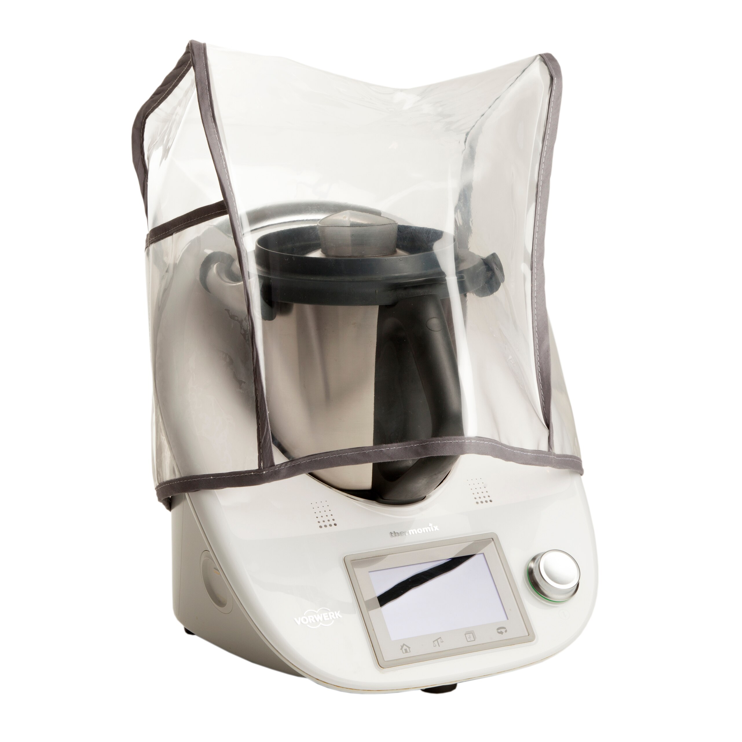 FUNDA DE PROTECCION ANTIMANCHAS PARA THERMOMIX TM6 TM5 TM31. Mod transparente gris