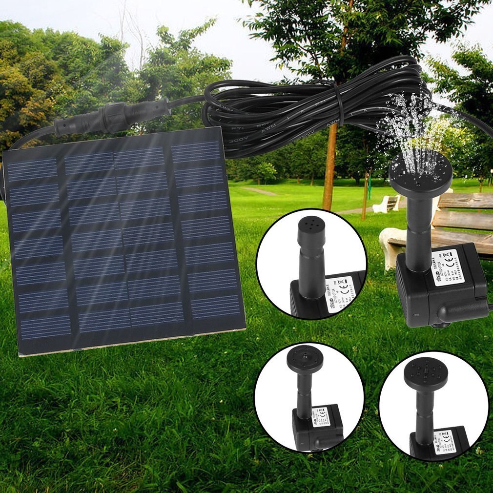 Solar Power Water Pump Garden Sun plants watering outdoor water Fountain Pool Pump Decor