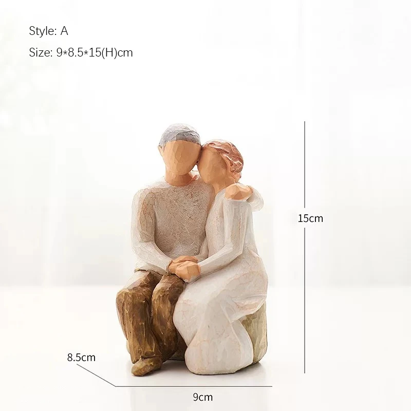 Artistic Nordic Style Love Family Resin Figure, Figurine Ornaments, Home Decoration, Human Statue Crafts, Happy Time