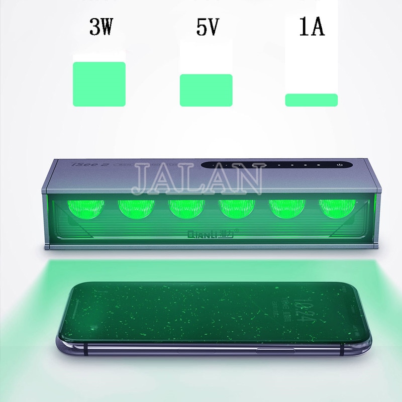 QIANLI iSee2 dust check green light LCD screen dust display lamp For mobile phone fingerprint scratches dust checking repair