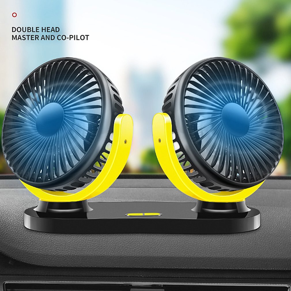 12V Usb Rechargeable Car Cooling Fan Low Noise Summer Air Conditioner 360 Degree Rotating Mini Cooling fan