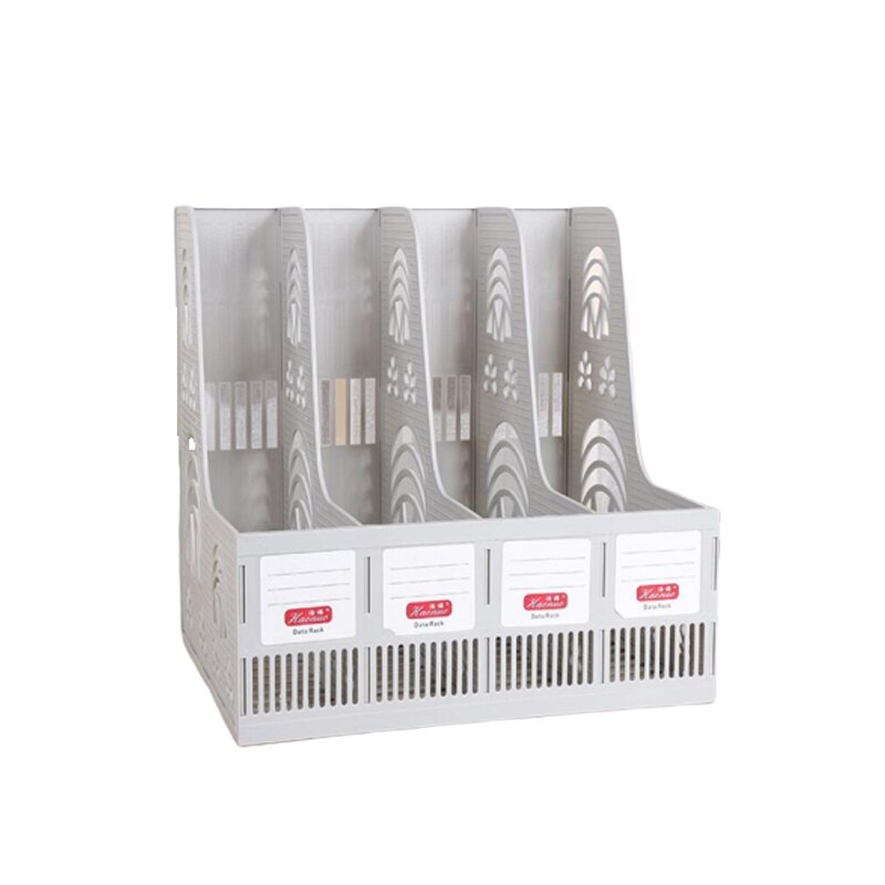 32.3 x 26.4 x 30.4cm fire-i-en filholder skrivebordsarrangør kontor fil kolonne pp plast dataramme filholder: Elfenben