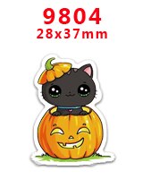 Diy askartelutarvikkeet halloween-painetut tasaselkäiset tasomaiset hartsit 30 kpl. pr -1191-9804: Pr -9804