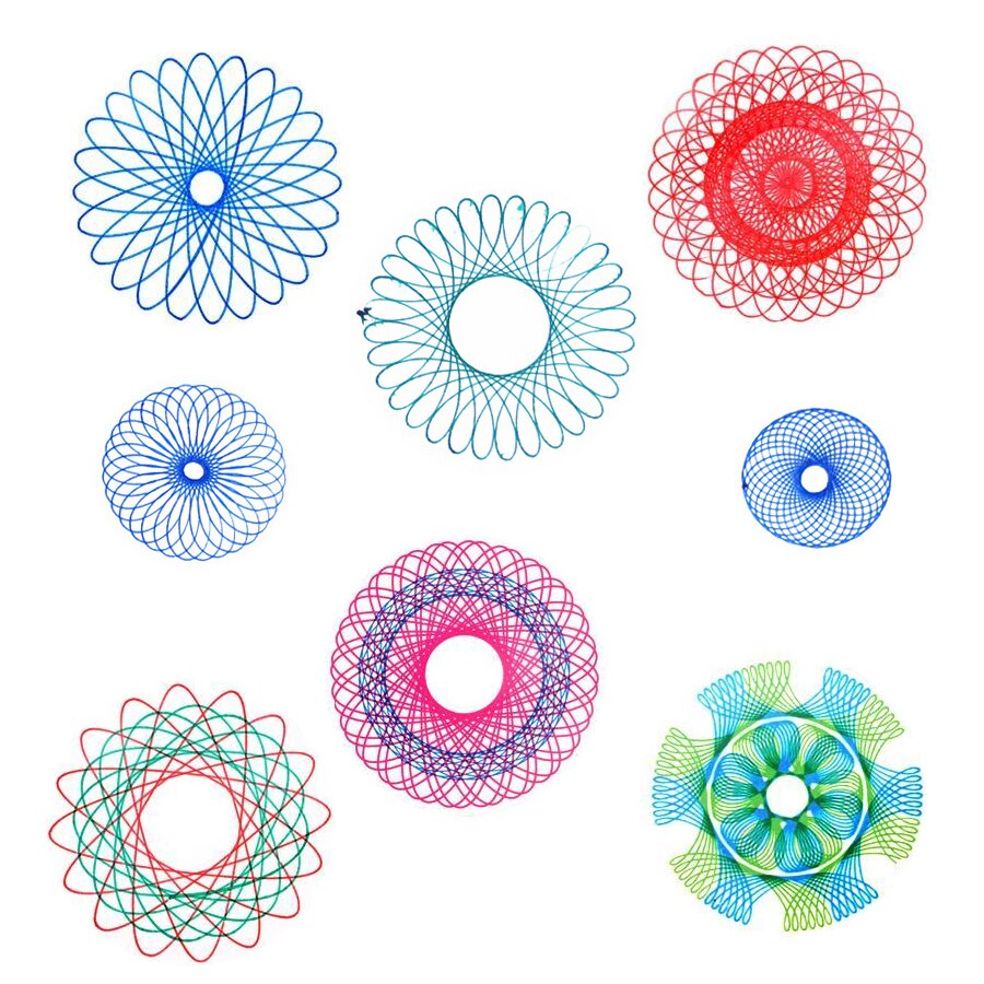 Spirograph Drawing set Designs Interlocking Gears&amp;Wheels Baby's Art Early Educational Painting Kit With 1pc Colorful Pen toys