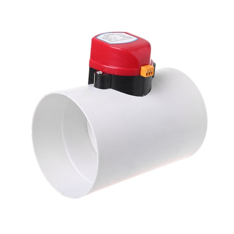 220V Plastic Electric Damper Check Valve 110mm Air Volume Control Valves For Ventilation Pipe