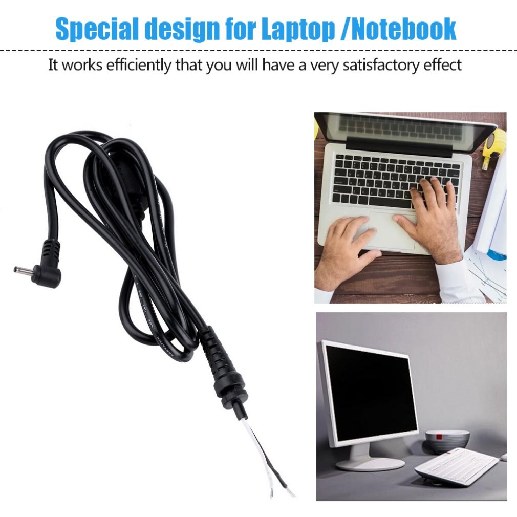 L-Shaped DC 2.5x0.7mm 90 Right Angle Cable Power Adapter Connector Cord Line For ASUS PC Laptop Notebook
