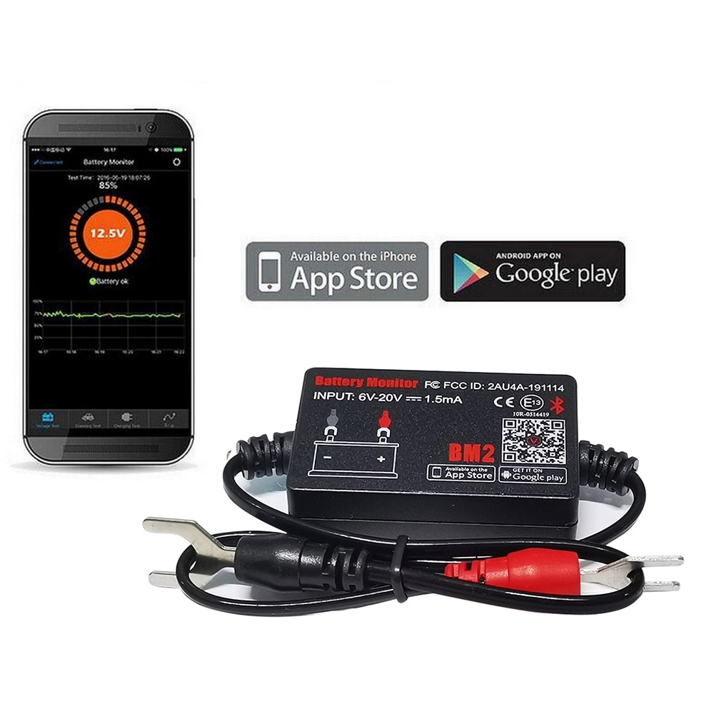 strumento diagnostico tester batteria Bluetooth 4.0 12V per monitor analizzatore diagnostico Android IOS Riloer Monitor batteria auto